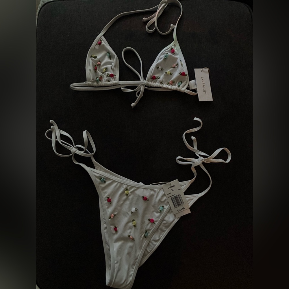 L Space Anthropologie Floral Bikini – NWT (XL Bottom, L Top)